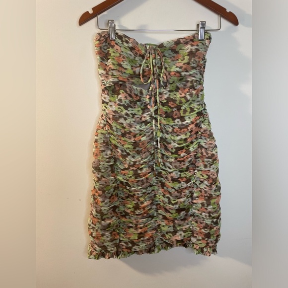 NWT Sabina Musayev Kent Mini Dress, Size Medium floral design corset - Picture 3 of 10